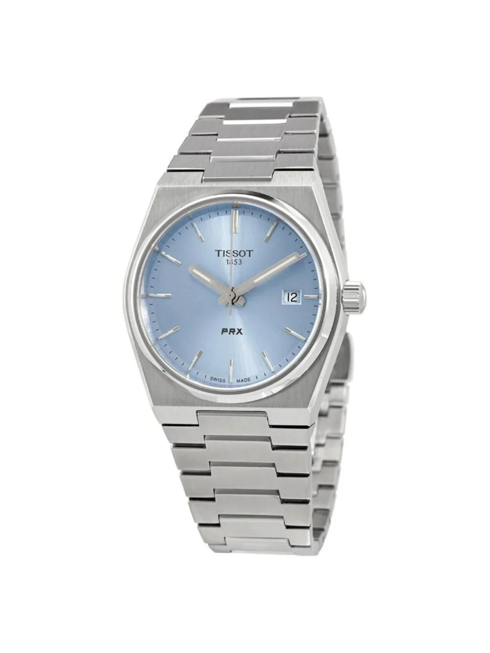 NWT Tissot PRX 35 Quartz Blue Dial Ladies Watch